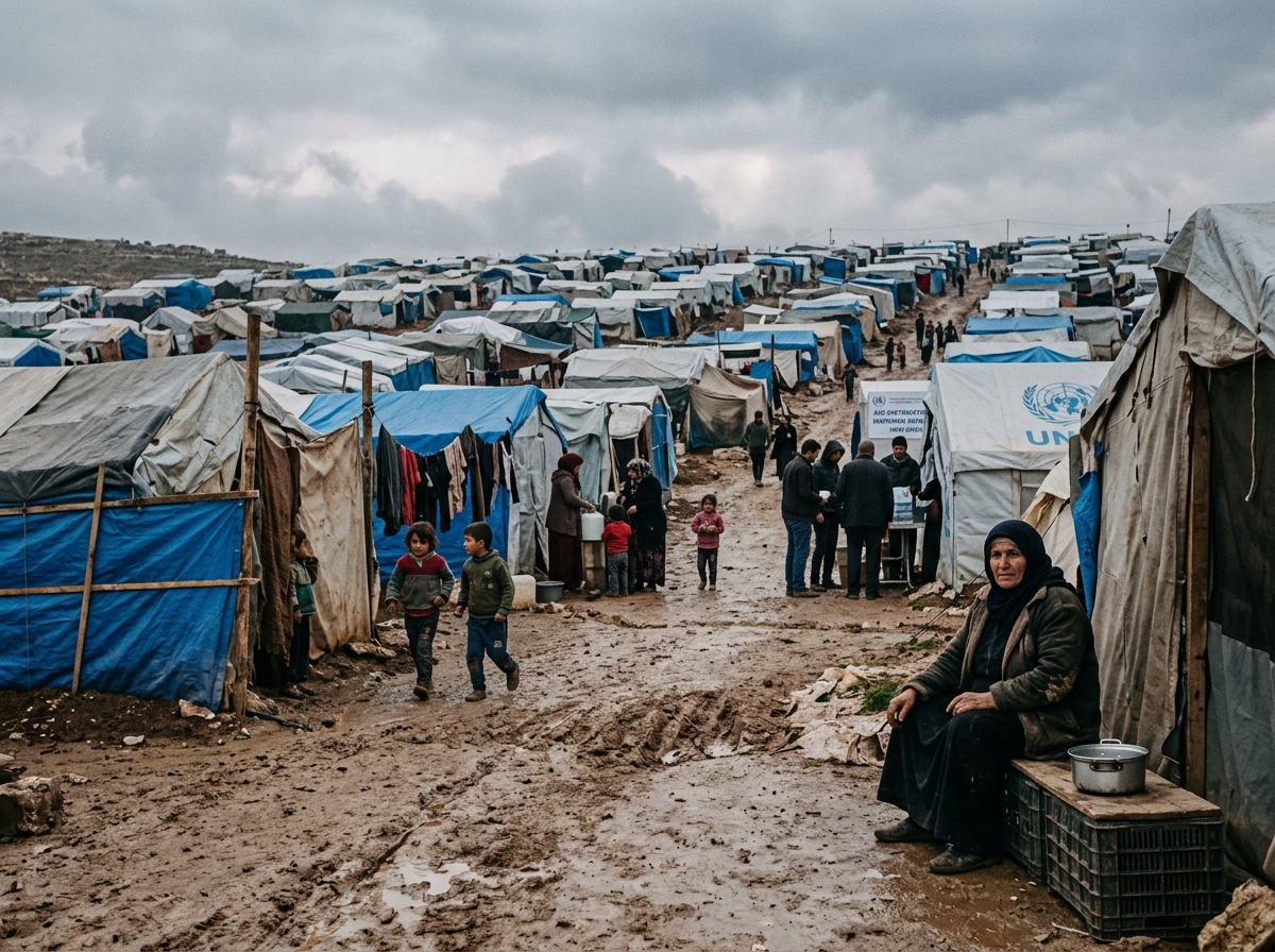 Displaced Families in Refugee Camp